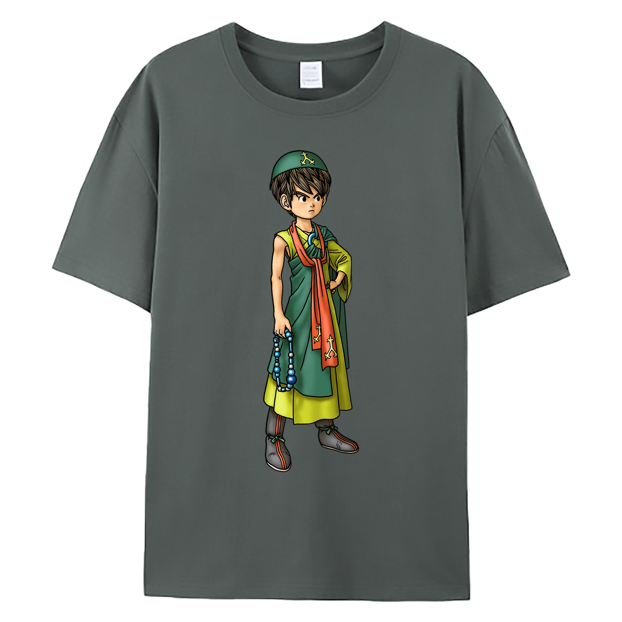 （画像用） ドラゴンクエスト Doragon Kuesuto Dragon Quest 綿100％ メンズ半袖Tシャツ｜肌触りやわらか＆通気性